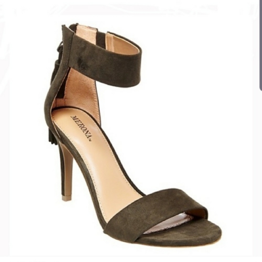 Merona army green high heels